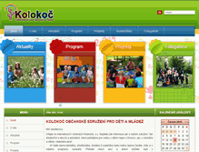 Tablet Screenshot of galerie.kolokoc.cz